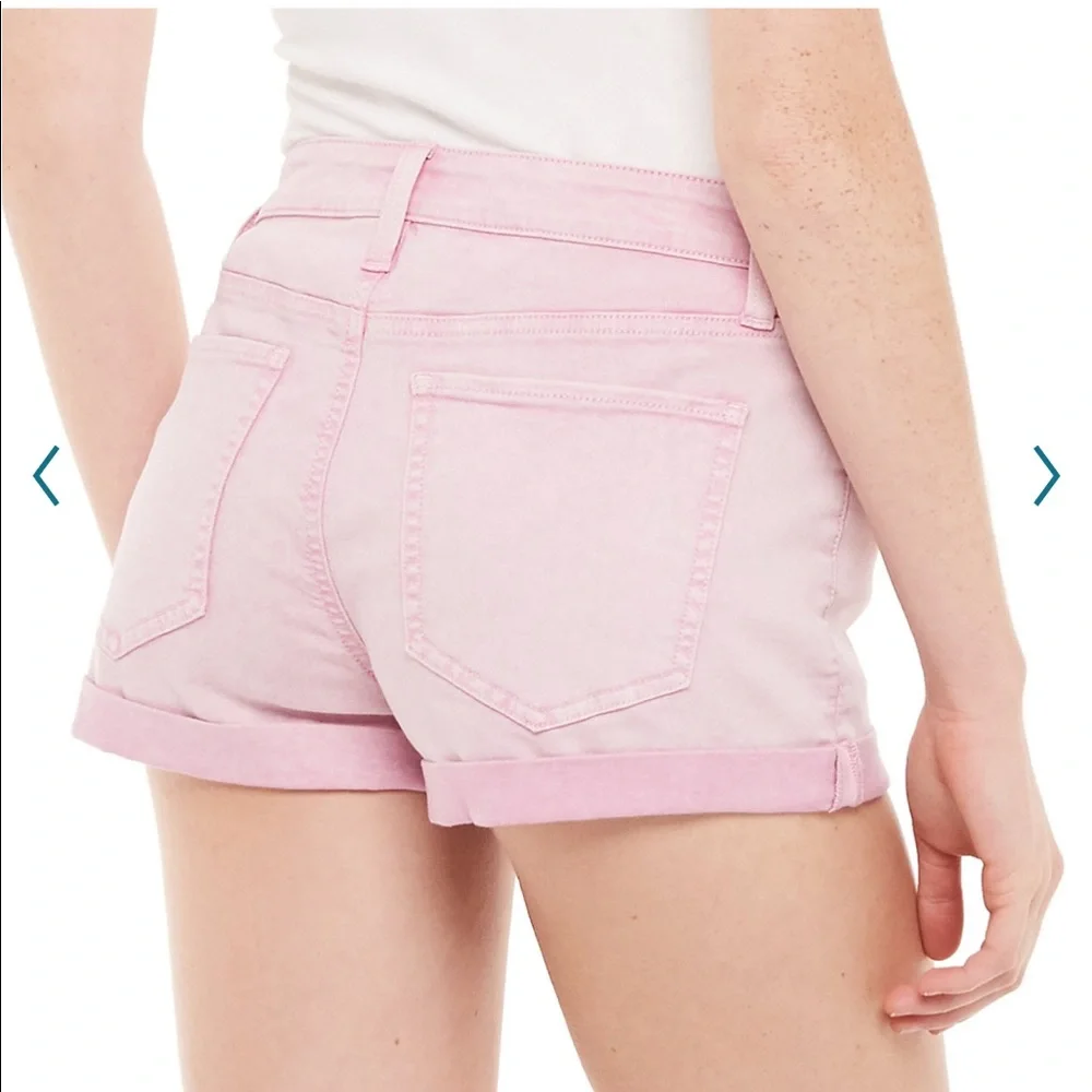NWT SO Juniors' Denim Shortie Shorts Blue Striped Size 1 Low Rise